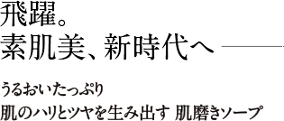 うるおいたっぷり、肌のハリとツヤを生み出す肌磨きソープ