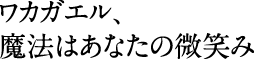 ワカガエル、魔法はあなたの微笑み